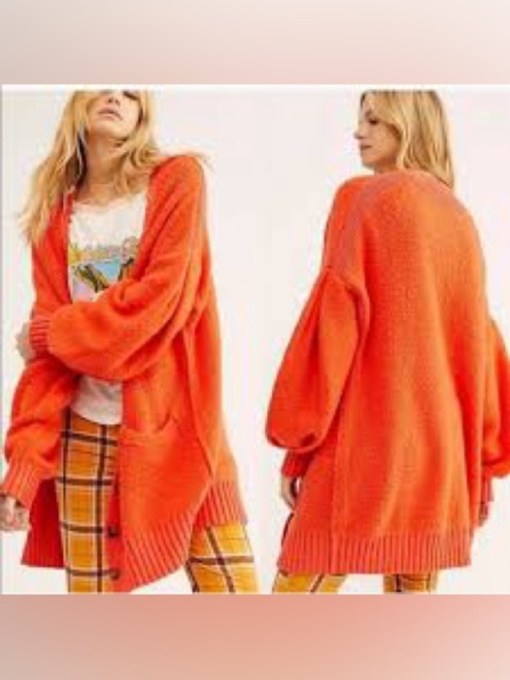 Free People Snow Drop Oversized Cardigan  medium